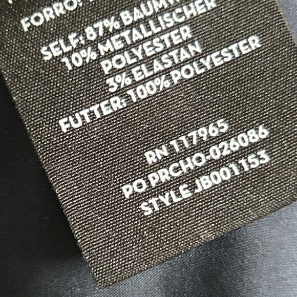 J Brand Layla Blazer Jacket Womens Small Navy Floral Jacquard Metallic Holiday - Picture 7 of 14